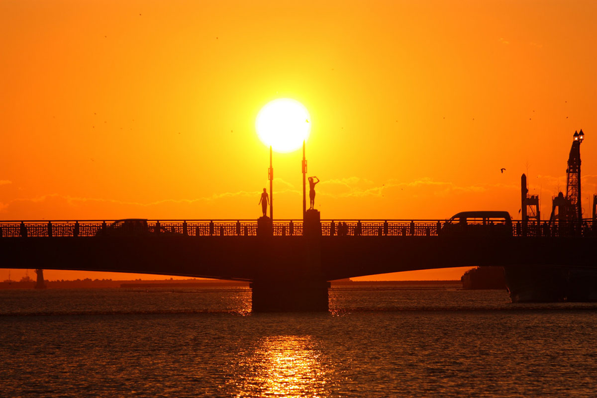 夕日